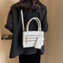 Multi-Zipper Autumn Fashion Style Simple Casual Textured One-Shoulder Crossbody Small Square Bag