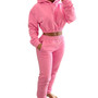 Women's Spring And Winter Velvet Sports Casual Hoodies Jogging Pants Two-Piece Set