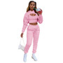 Fashionable Women's Clothing Fleece Drawstring Hoodie Vest And Jogging Pants Three-Piece Outfit