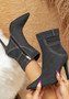 Women Autumn and Winter Pointed Toe Stiletto High Heels Denim Boots