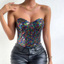 Nightclub Street Wrap Chest Fashion Beaded Zipper Strapless Corset Vest