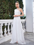 Women's Slash Shoulder Solid Color Slim Long Dress