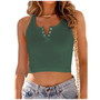 Spring Summer Women's Camisole Solid Color Sleeveless Crop Sexy Racerback Tank Top Women