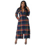 Women plaid print two-piece set