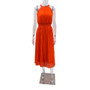 Spring And Summer Solid Color Sleeveless Chiffon Chic Lady Pleated Slim Waist Dress