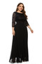 Plus Size Women Lace Evening Dress