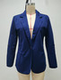 Autumn And Winter Fashion Patchwork Turndown Collar Slim Chic Blazer