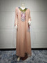 Jalabiya Dubai Sequin Embroidered Robe Ramadhan Muslim Women Clothing Indonesia Abaya