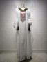 Jalabiya Dubai Sequin Embroidered Robe Ramadhan Muslim Women Clothing Indonesia Abaya