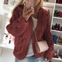 Autumn And Winter Sweaters Warm Knitting Cardigan Tops For Women