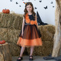 Halloween children's costume girls cosplay costume witch party show costume mesh dress