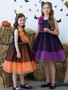 Halloween children's costume girls cosplay costume witch party show costume mesh dress