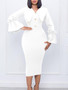 Women's Fashion Chic Career Long Sleeve African Dress