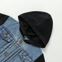 Summer Boys Single Breasted Hooded Short Sleeve Denim Jacket