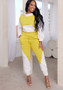 Women'S Patchwork Contrasting Hoodie Sport Casual Two Piece Pants Set