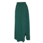 Spring Summer Plus Size Women'S Casual Solid Zip Slit Elastic Waist Skirt