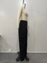 Spring Summer Pocket High Waist Stretch Solid Loose Casual Pants