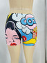 Casual Shorts Tight Fitting Cartoon Print Sports Yoga Shorts Women