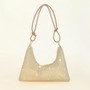 Mesh Rhinestone Knotted Armpit Bag Diamond-Encrusted Trendy Shoulder Evening Bag