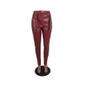 Women Fall/Winter Casual Solid PU Leather Pant