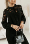 Women Solid lace Patchwork Shirt