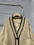 Women autumn and winter loose knitting cardigan sweater