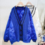 Women autumn and winter loose knitting cardigan sweater