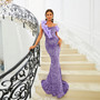 Women Sexy Suspender Backless Sequined V-Neck Formal Party Maxi Evening Dress