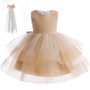 Children's dress mesh princess dress flower girl wedding dress fluffy dress