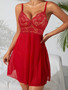 straps nightdress female sexy mesh see-through temptation lace pajamas