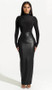 Women Autumn and Winter Black Bodycon Zipper Pu-Leather Skirt