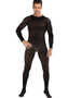 Men long-sleeved open sexy pajamas one-piece stockings