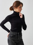 Autumn Turtleneck Pullover Sweater Knitting Basic Shirt For Women