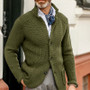 Autumn And Winter Men's Cardigan Jacket Slim Tand Collar Knitting Sweater