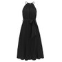 Women Summer Sexy Sleeveless Pleated Skirt