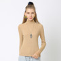 Women's Solid Color Basic Shirt Autumn Knitting Shirt Turtleneck Plus Size Sweater