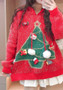 Trendy Christmas Sweater Women's Autumn And Winter Hooded Loose Lazy Knitting Shirt