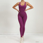 Women Crossover Yoga Wear Sports Stretch Jumpsuit