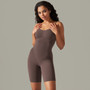 Women seamless knitting Solid Stretch Romper