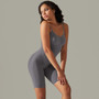 Women seamless knitting Solid Stretch Romper