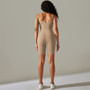 Women seamless knitting Solid Stretch Romper