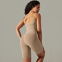 Women seamless knitting Solid Stretch Romper