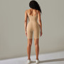 Women seamless knitting Solid Stretch Romper