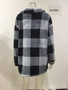 Women Autumn and Winter Pocket Plaid Sherpa Jacket Button Plush Jacket