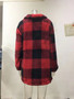 Women Autumn and Winter Pocket Plaid Sherpa Jacket Button Plush Jacket