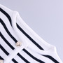 Women Striped Round Neck Knitting Casual Cardigan Sweater