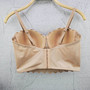 Women lace camisole feminine v-neck Strapless with breast pads bra Tank Crop Top