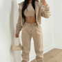 Women fleece Hoodies and PantCasual Three-Piece