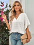 Spring Summer women's clothing Casual style v-neck solid color top