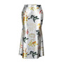 Plus Size Women Autumn High Waist Retro Print Elegant Bodycon Skirt